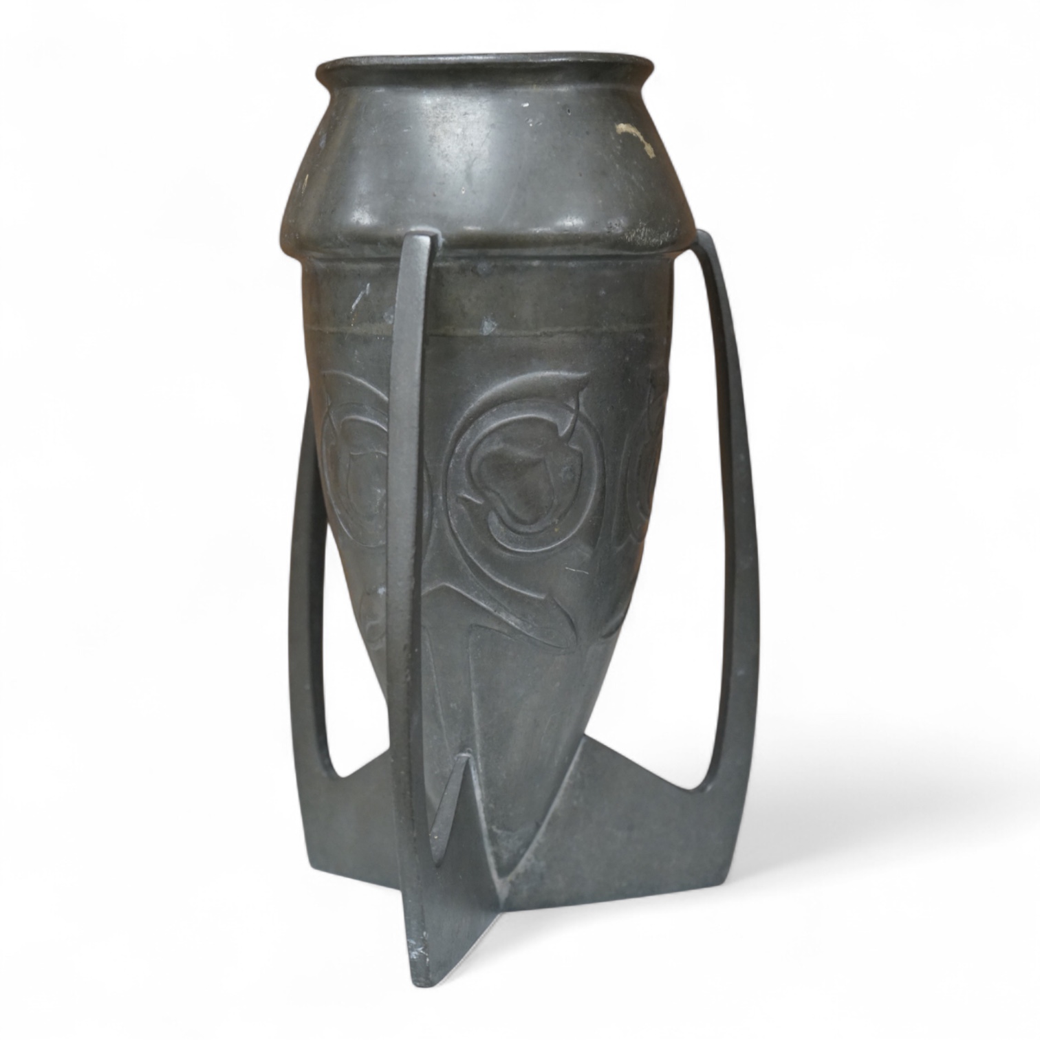 Archibald Knox, a Liberty & Co. Tudric pewter vase, numbered 0226 to the base, 19cm high